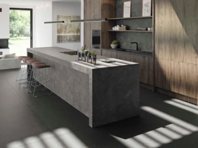 Кухонный шкаф высшего качества из спеченного камня, кухонная мебель